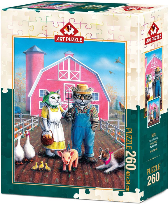 Пъзел Art Puzzle от 260 части - Котешка ферма