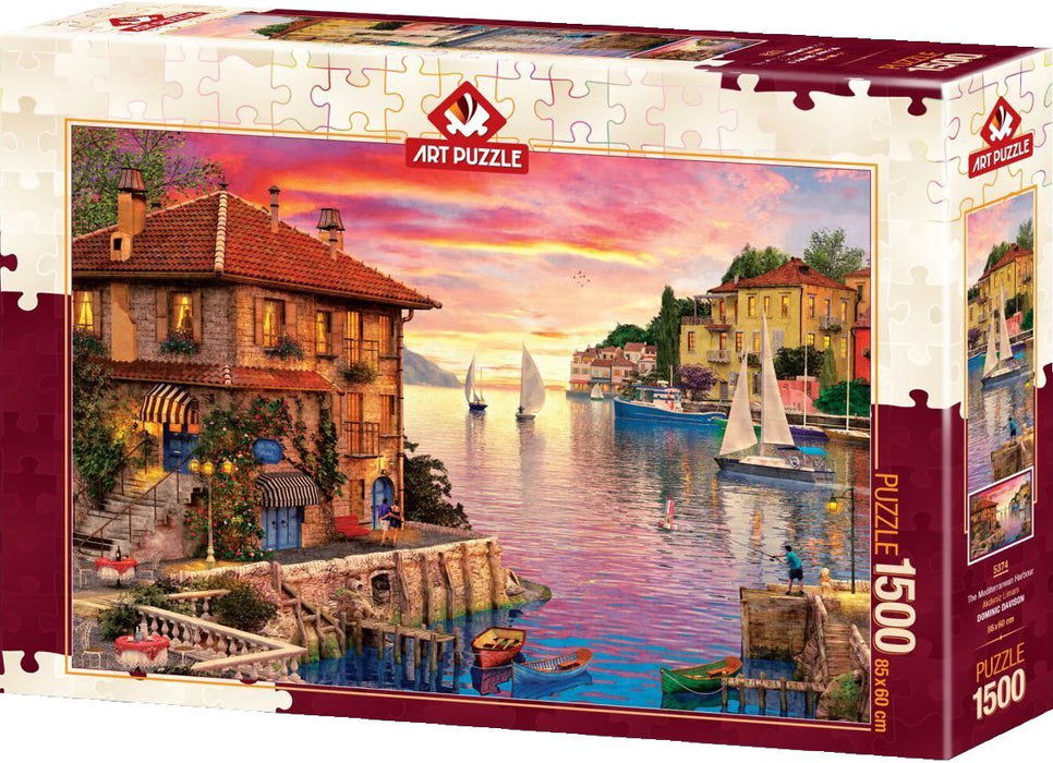 Пъзел Art Puzzle от 1500 части - Средиземноморско пристанище