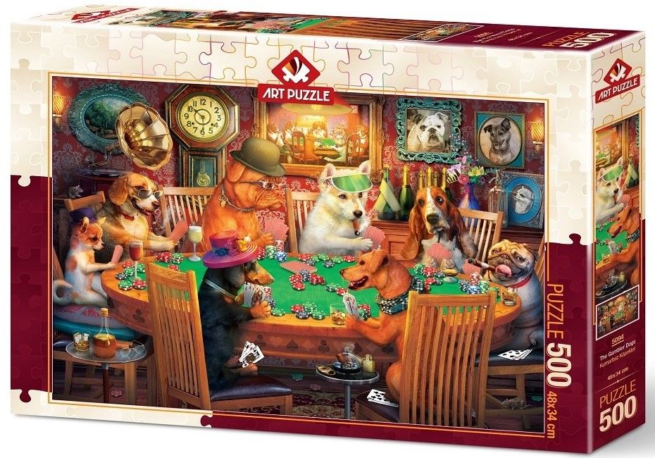 Пъзел Art Puzzle от 500 части - Покер с кучета
