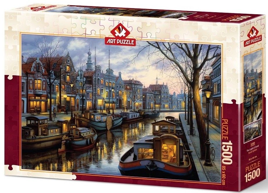 Пъзел Art Puzzle от 1500 части - Светлини по канала
