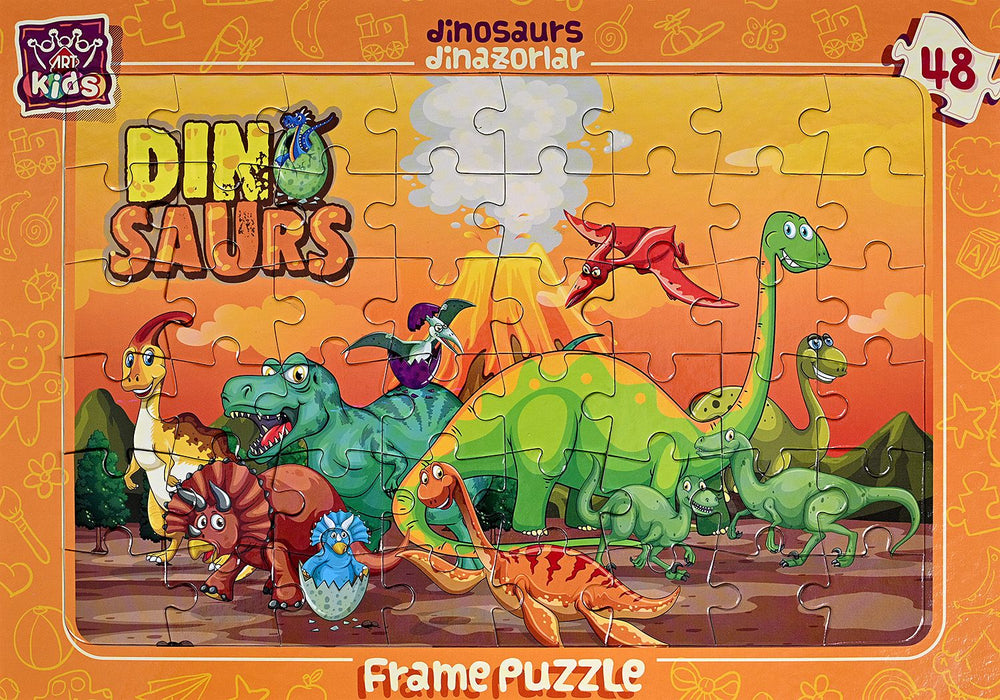 Детски пъзел Art Puzzle от 48 части - Динозаври
