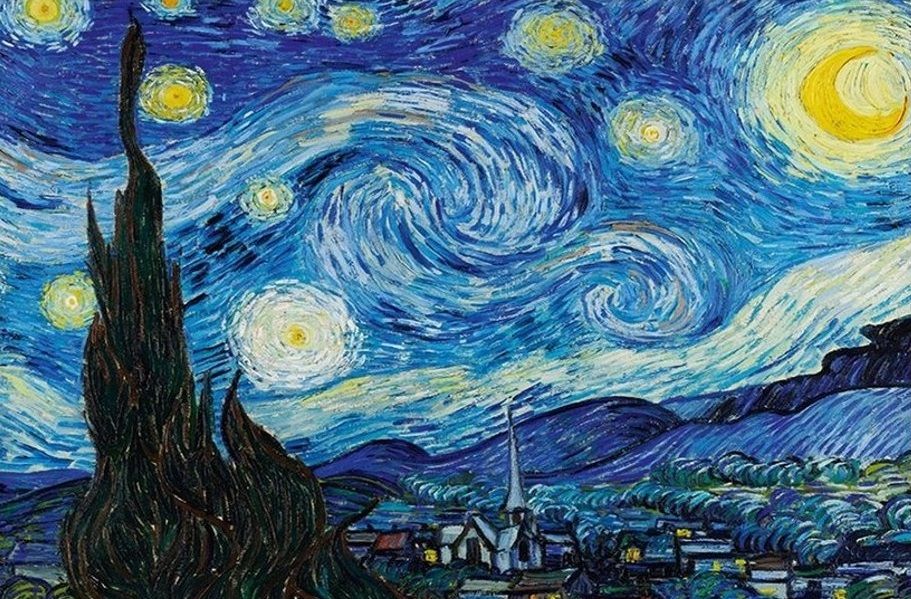 Комплект пъзел, рамка и лепило Art Puzzle от 1000 части - Звездна нощ