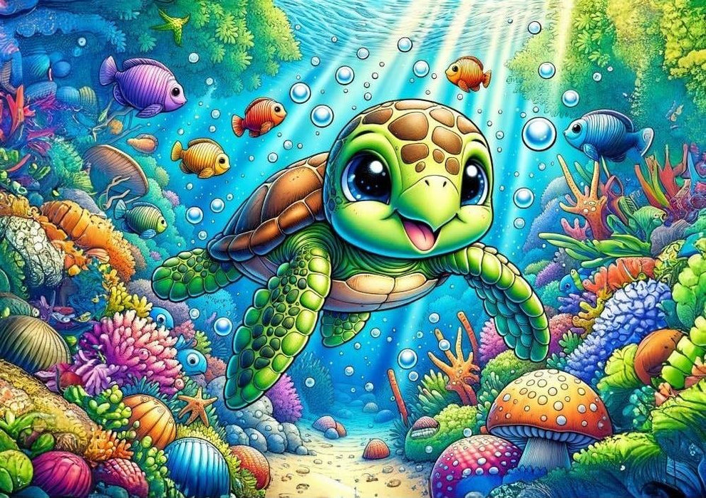 Детски пъзел Art Puzzle от 25 XXL части - Сладка морска костенурка