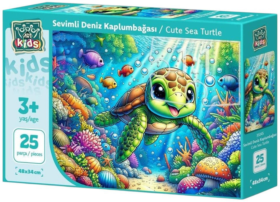 Детски пъзел Art Puzzle от 25 XXL части - Сладка морска костенурка