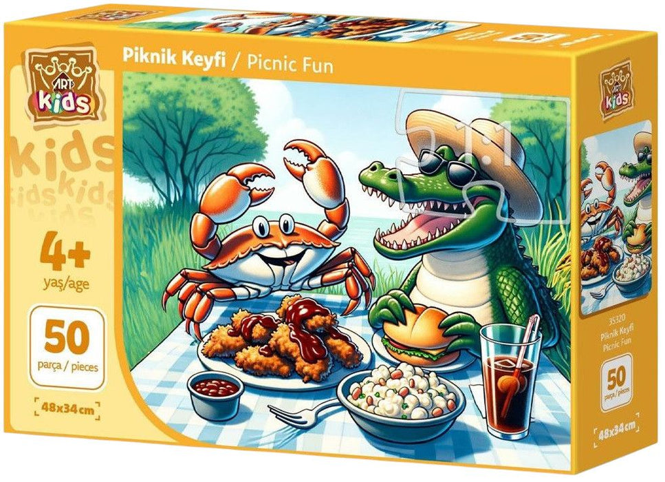 Детски пъзел Art Puzzle от 50 XXL части - Забавен пикник