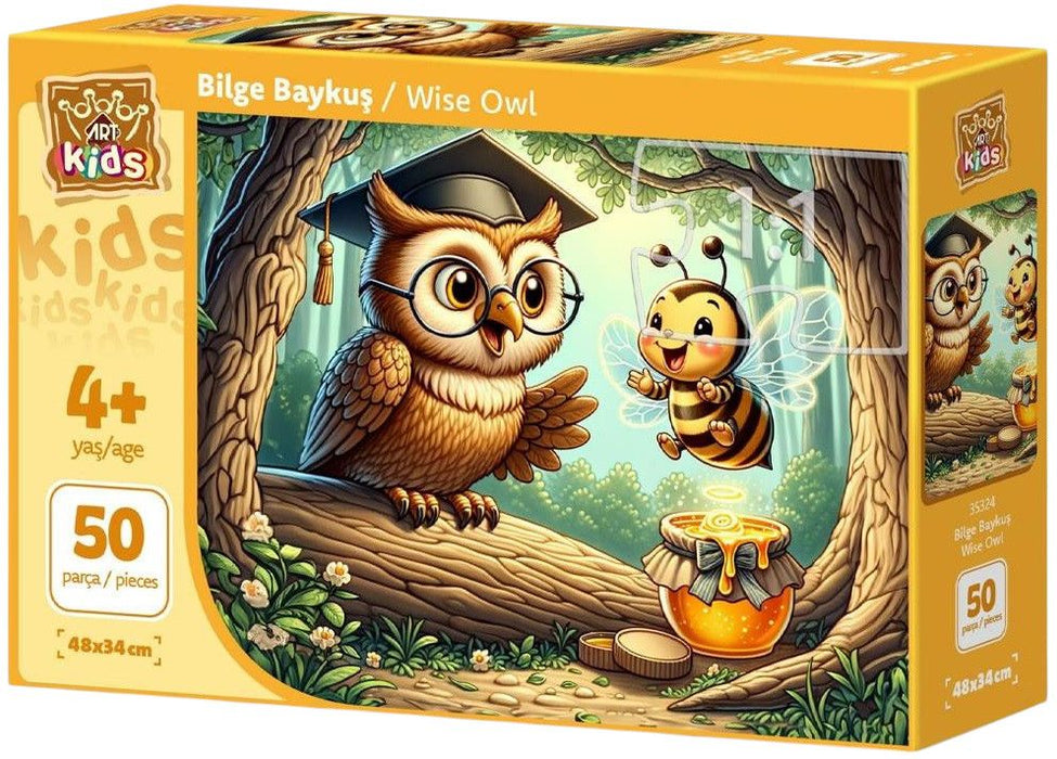 Детски пъзел Art Puzzle от 50 XXL части - Мъдра сова