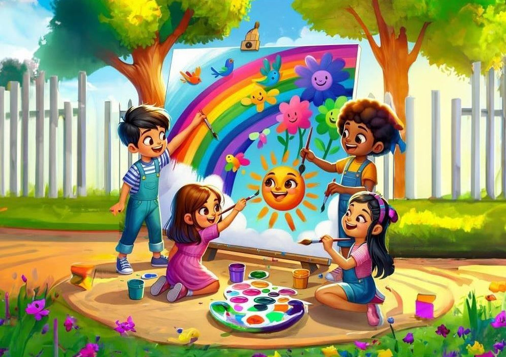 Детски пъзел Art Puzzle от 50 XXL части - Малки художници