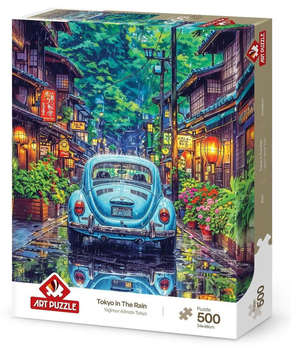 Пъзел Art Puzzle от 500 части - Дъжд в Токио