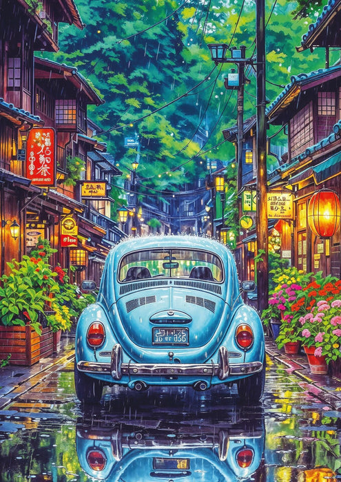 Пъзел Art Puzzle от 500 части - Дъжд в Токио