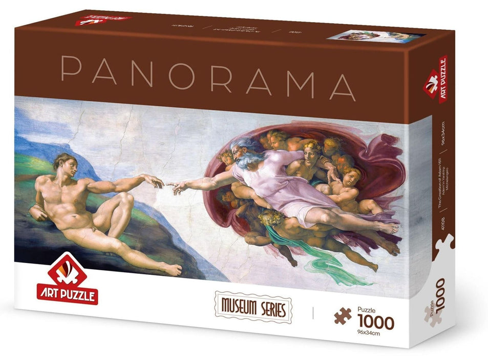 Панорамен пъзел Art Puzzle от 1000 части - Сътворението на Адам