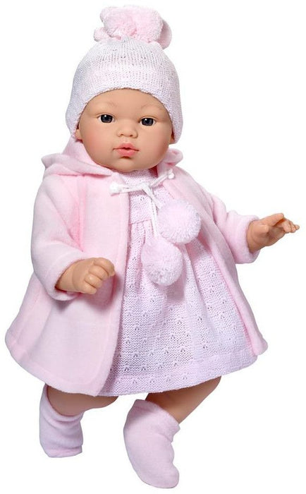 Кукла Asi Dolls - Бебе Коке, с розова плетена рокличка и шапка