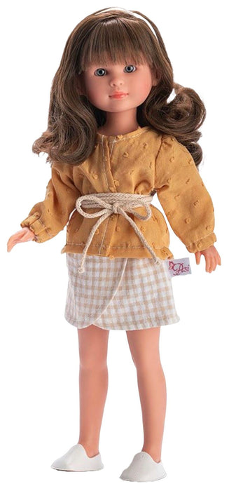 Кукла Asi Dolls - Силия, с жълта блузка, 30 cm