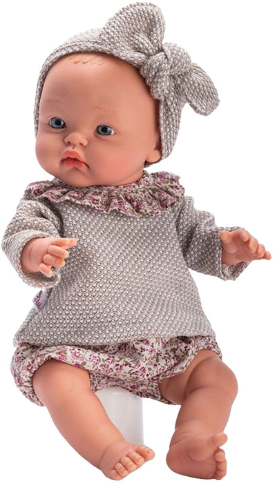 Кукла Asi Dolls - Бебе Алекс, с боди и сив пуловер, 36 cm