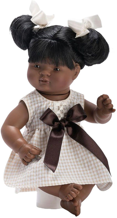 Кукла Asi Dolls - Сами, с рокля и кафява панделка, 36 cm