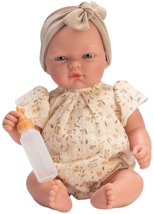 Кукла-бебе Asi Dolls - Оли, с боди на цветя, 30 cm