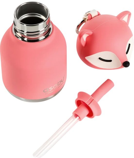Детска термобутилка Asobu Bestie - Fox, 200 ml