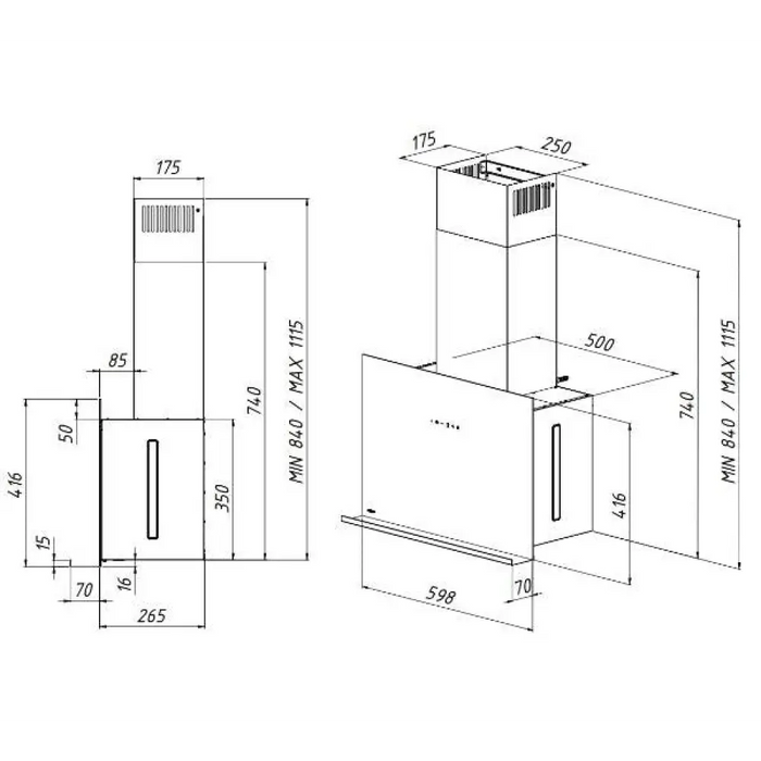 Аспиратор AKPO WK-9 VERON PRO 60 ЗЛАТНО БОЯДИСАН