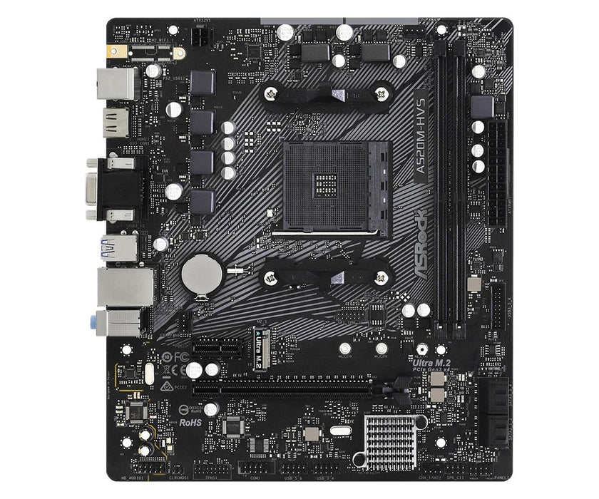 Дънна платка ASRock A520M-HVS, Socket AM4, mATX