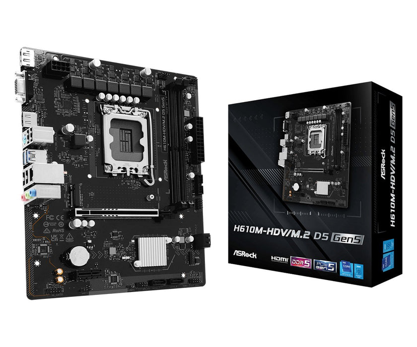 Дънна платка Asrock H610M-HDV/M.2 D5 GEN5