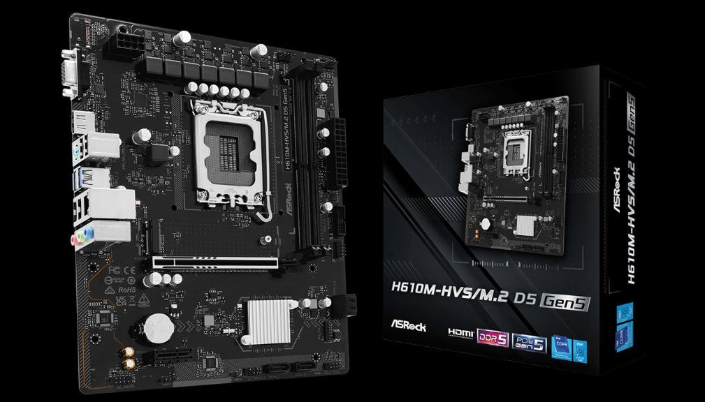 Дънна платка Asrock H610M-HVS/M.2 D5 GEN5