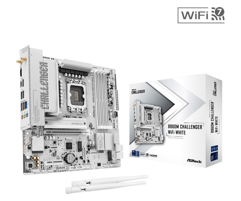 Дънна платка B860M CHALLENGER WIFI WHITE