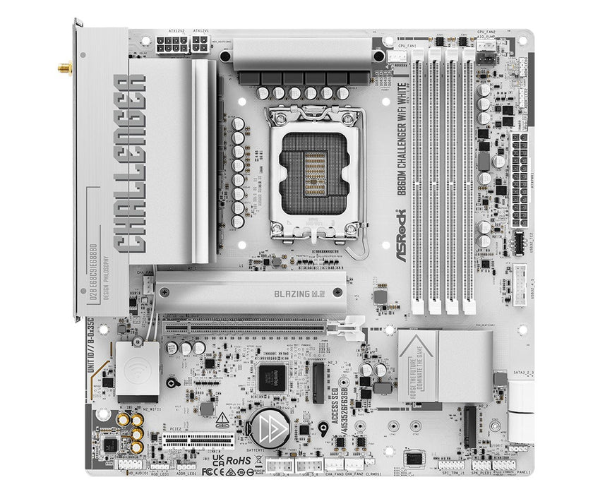 Дънна платка B860M CHALLENGER WIFI WHITE