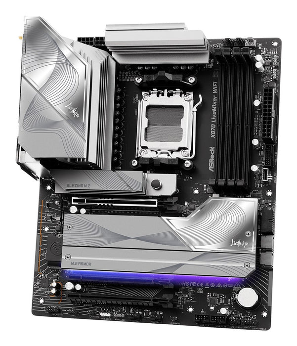 Дънна платка Asrock X870 LiveMixer WiFi, AMD X870, сокет AM5, ATX