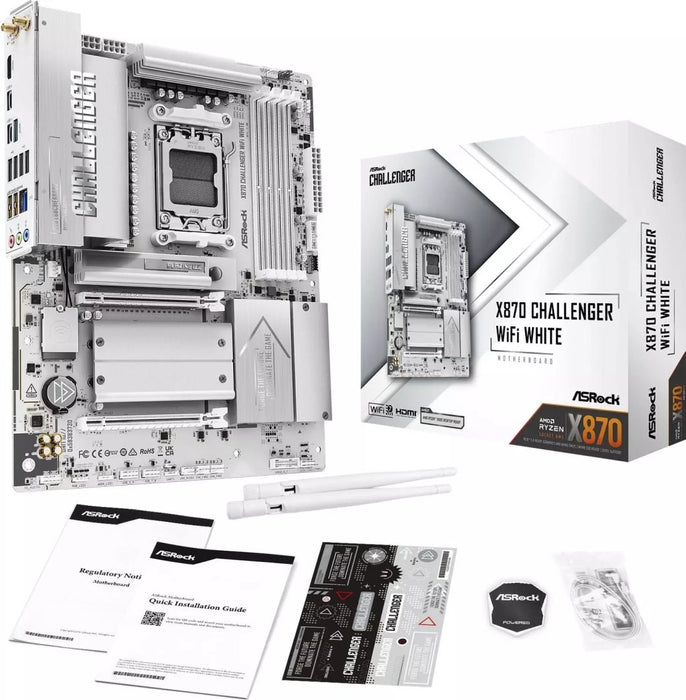 Плъзгач Asrock X870 CHALLENGER WIFI БЯЛ