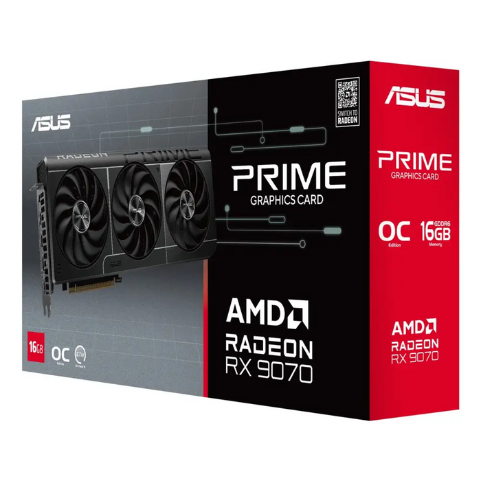 ASUS Prime-RX9070-O16G-EVO Видео карта AMD Radeon RX 9070