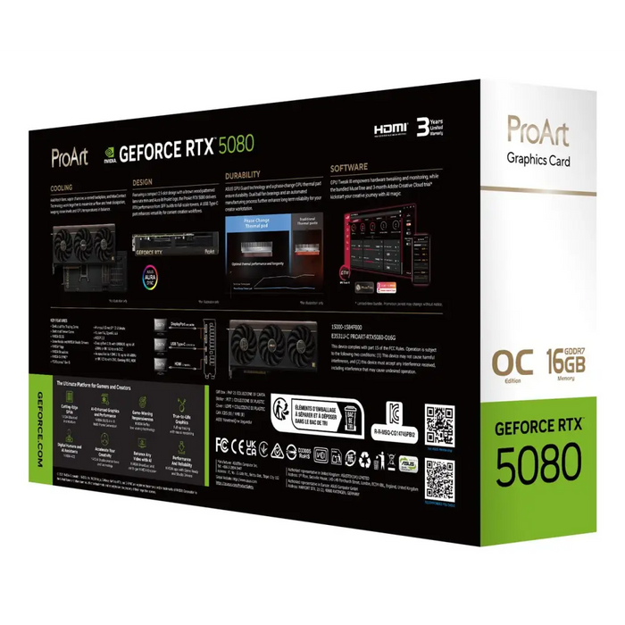 ASUS ProArt -RTX5080-O16G NVIDIA GeForce RTX 5080 16 GB