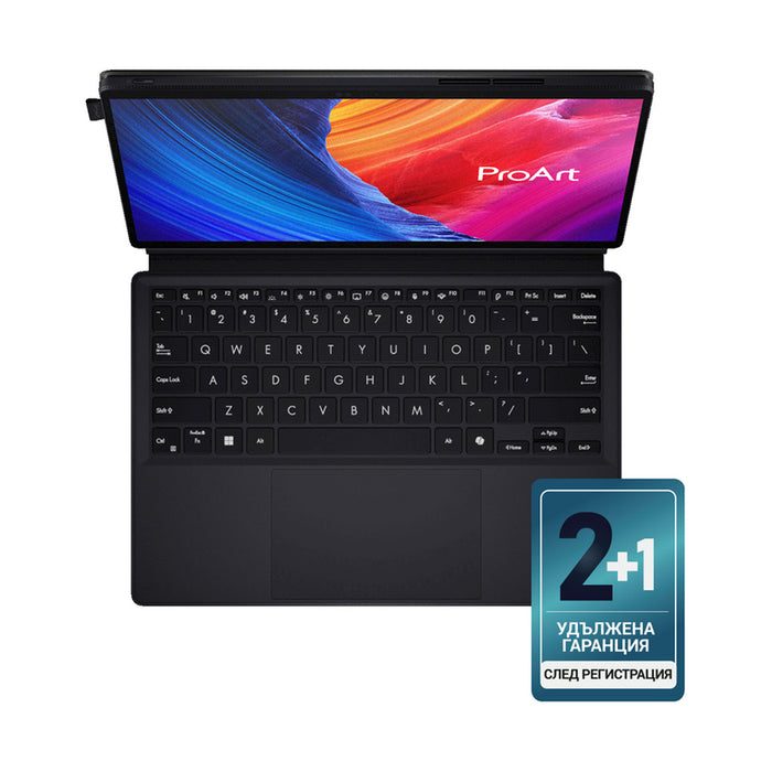 Ултрабук ASUS ProArt PZ13 OLED HT5306QA-LX002W 13.3 ", SNAPDRAGON X PLUS X1P-42-100, RAM 16 GB, SSD 1000 GB, QUALCOMM ADRENO GPU, WINDOWS 11 HOME (ARM), NANO BLACK