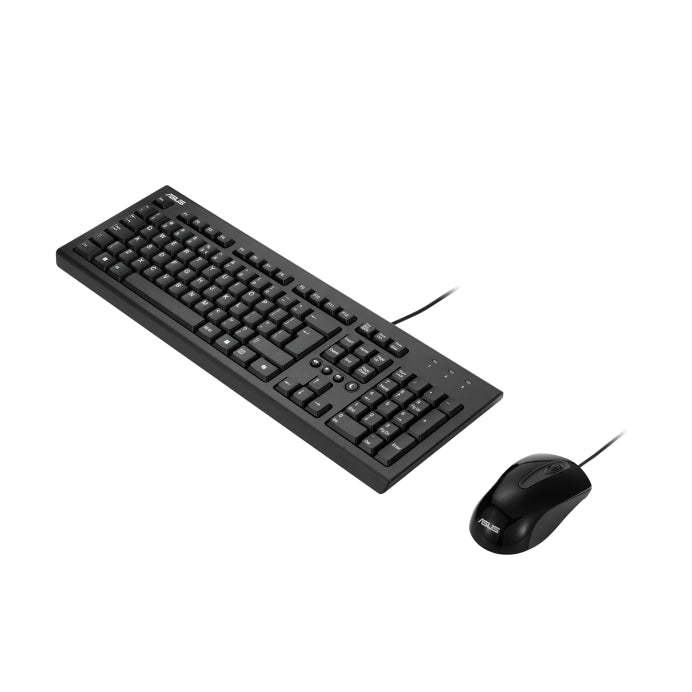 Asus U2000 КЛАВИАТУРА+МИШКА/ЧЕРНА/UI//WIN11/COPILOT, Жична, Черна