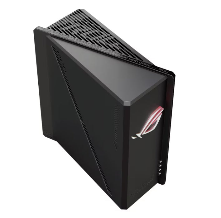 Безжичен рутер Asus Gaming ROG Strix GS-BE18000, трибандов, 320MHz честотна лента и 4096-QAM, четириядрен 2.6GHz процесор, 256MB/2GB Flash/RAM, 8 x 2.5G порта, AiProtection Pro, отворен NAT, VPN Fusion, 8 x SSID, IPTV, MU-MIMO, Beamforming, RGB, AiMesh
