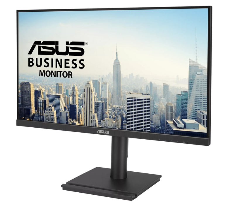 Asus VA27DQFS бизнес монитор, 27", IPS, Full HD, без рамка, 100Hz, Adaptive-Sync, 1ms MPRT, HDMI, DP, VGA, Low Blue Light, Flicker-Free, ергономичен дизайн, за стенен монтаж, черен