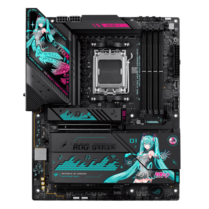 Дънна платка ASUS ROG STRIX X870E-H GAMING Hatsune Miku Edition WIFI 7 AM5 DDR5