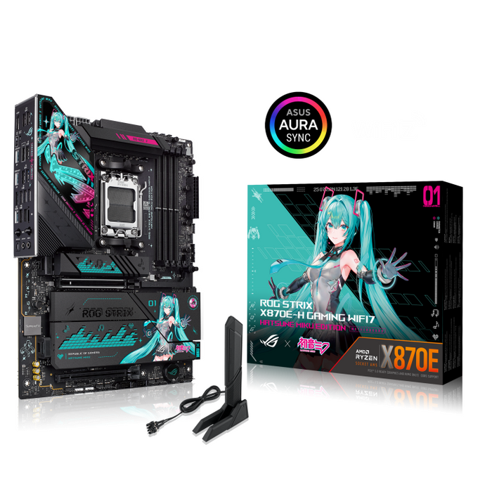 Дънна платка ASUS ROG STRIX X870E-H GAMING Hatsune Miku Edition WIFI 7 AM5 DDR5