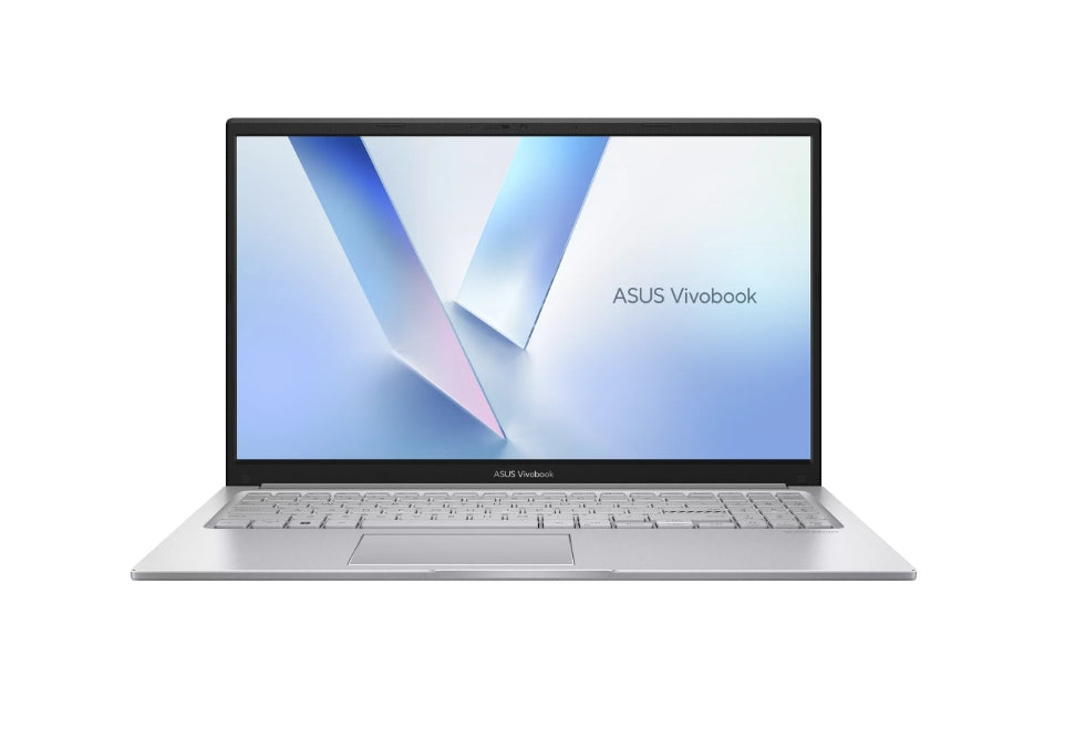 Asus Vivobook X1504VA-BQ4658, Intel 7 150U 1.8 GHz (12MB кеш, до 5.4 GHz, 10 ядра, 12 нишки), 15.6" FHD (1920X1080) 16:9, 24GB LPDDR5 (8 GB на BD+16 GB so-dim), 1TB SSD, без операционна система, Cool Silver