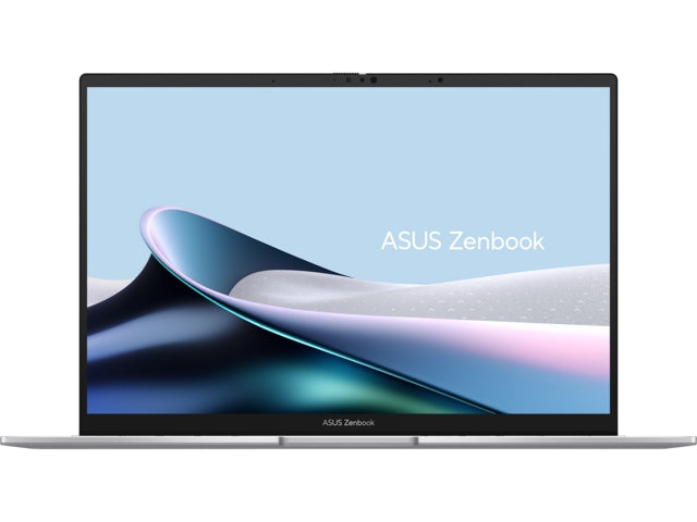 Asus Zenbook UX3405CA-ST787X, Intel Ultra 9 285H 2.9 GHz (24MB кеш, до 5.4 GHz, 16 ядра, 16 нишки), 14.0 OLED WQXGA+ (WQ+) 2880X1800 16:10 Bend+500nits Glare, 120 Hz, LPDDR5X 32GB (вградена), 1TB SSD G4, Windows 11 Pro, Foggy Silver
