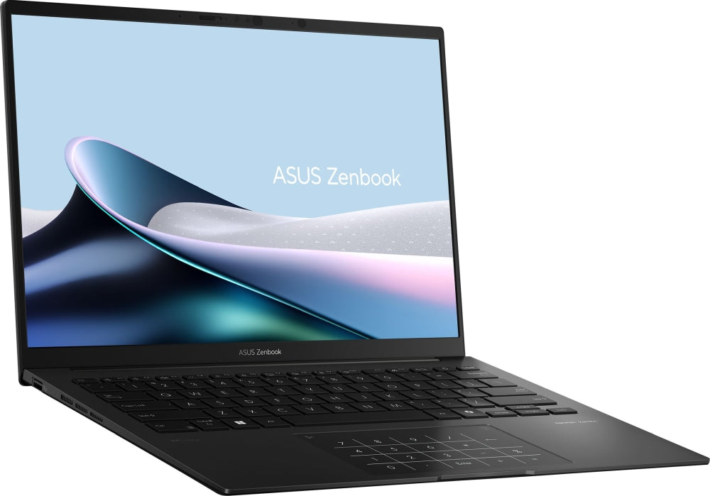 Asus Zenbook UM3406GA-QD246WNA, AMD Ryzen 7 445, 2.0GHz (14MB кеш, до 4.6GHz, 6 ядра, 12 нишки), 14.0 OLED WUXGA(WU) 1920X1200 16:10, LPDDR5X 16GB (на борда), 512GB SSD G4, Windows 11, Jade Black, калъф, без адаптер