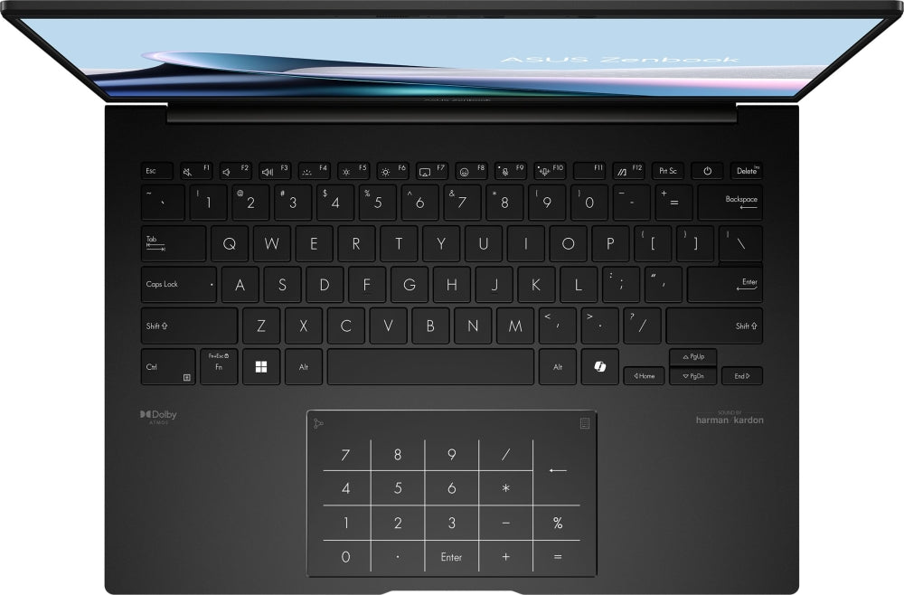 Asus Zenbook UM3406GA-QD246WNA, AMD Ryzen 7 445, 2.0GHz (14MB кеш, до 4.6GHz, 6 ядра, 12 нишки), 14.0 OLED WUXGA(WU) 1920X1200 16:10, LPDDR5X 16GB (на борда), 512GB SSD G4, Windows 11, Jade Black, калъф, без адаптер