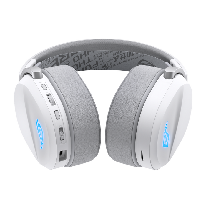 Геймърски безжични слушалки ASUS ROG Pelta White - USB-C, Aura Sync RGB