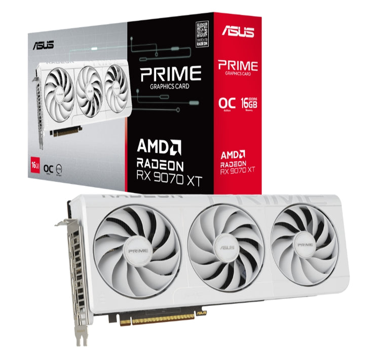 Asus Prime RX 9070XT 16GB GDDR6 OC Бял