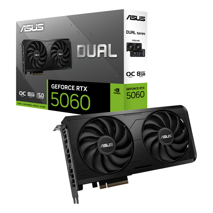 Видео карта ASUS DUAL RTX 5060 EVO OC 8GB GDDR7