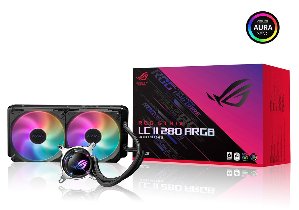 ASUS ROG STRIX LC II 280 ARGB охладител за процесор "всичко в едно" 14 см Черен 1 бр.