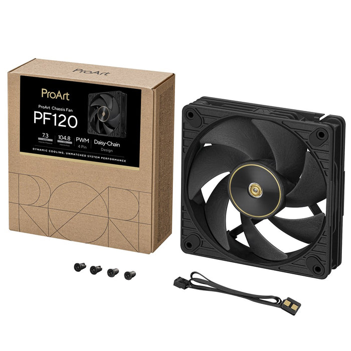 ASUS ProArt PF120 Вентилатор PWM Черен Кутия за компютър 12 см 1 бр.