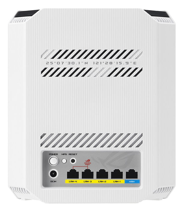 Безжичен рутер ASUS GS-BE7200 2.5 Gigabit Ethernet Двубандов (2.4 GHz / 5 GHz) Бял, Черен