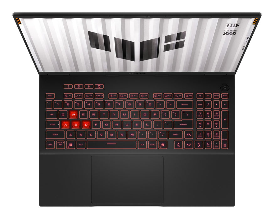ASUS TUF Gaming A16 FA608UMI-R7165W, процесор Ryzen 7 260, 16.0"FHD+, 144Hz, 300nits, IPS-ниво, 16GB DDR5, SSD 512, GeForce RTX 5060 8GB, 1080p, 70Whrs, Win11, алуминий, цвят Jaeger Gray