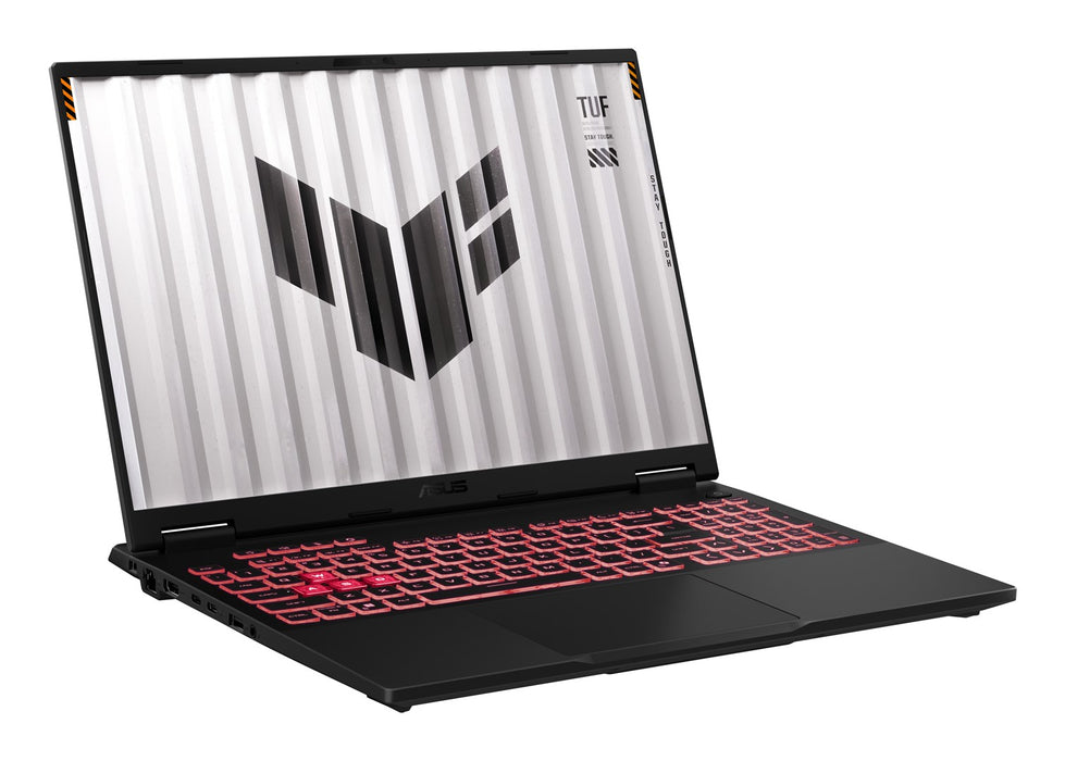 ASUS TUF Gaming A16 FA608UMI-R7165W, процесор Ryzen 7 260, 16.0"FHD+, 144Hz, 300nits, IPS-ниво, 16GB DDR5, SSD 512, GeForce RTX 5060 8GB, 1080p, 70Whrs, Win11, алуминий, цвят Jaeger Gray
