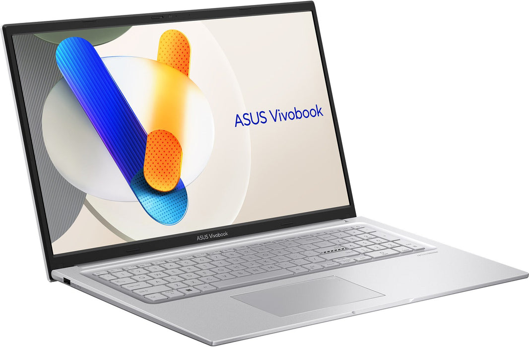 Лаптоп ASUS Vivobook 17 X1704VA-AU817W с Intel Core 5 120U, 43,9 см (17,3"), Full HD, 16 GB DDR4-SDRAM, 512 GB SSD, Wi-Fi 6 (802.11ax), Windows 11 Home, сребрист