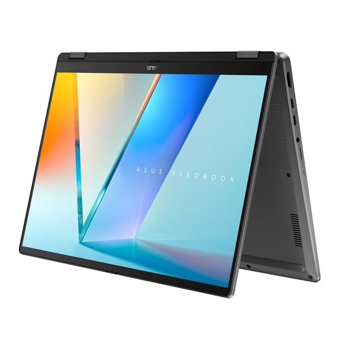 ASUS Vivobook 14 Flip TP3407SA-DS74T Intel Core Ultra 7 256V Хибриден (2 в 1) 35.6 см (14") Сензорен екран WUXGA 16 GB LPDDR5x-SDRAM 1 TB SSD Wi-Fi 7 (802.11be) Windows 11 Home Сив Нов Преопакован/Преопакован
